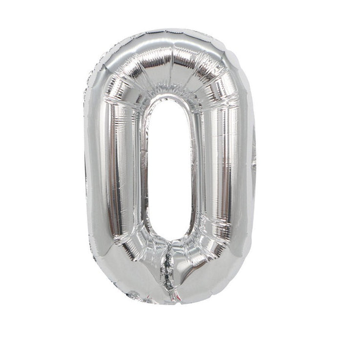 Air Filled Silver Mylar ''O'' Letter Balloon, 16" | 1 ct - Zurchers