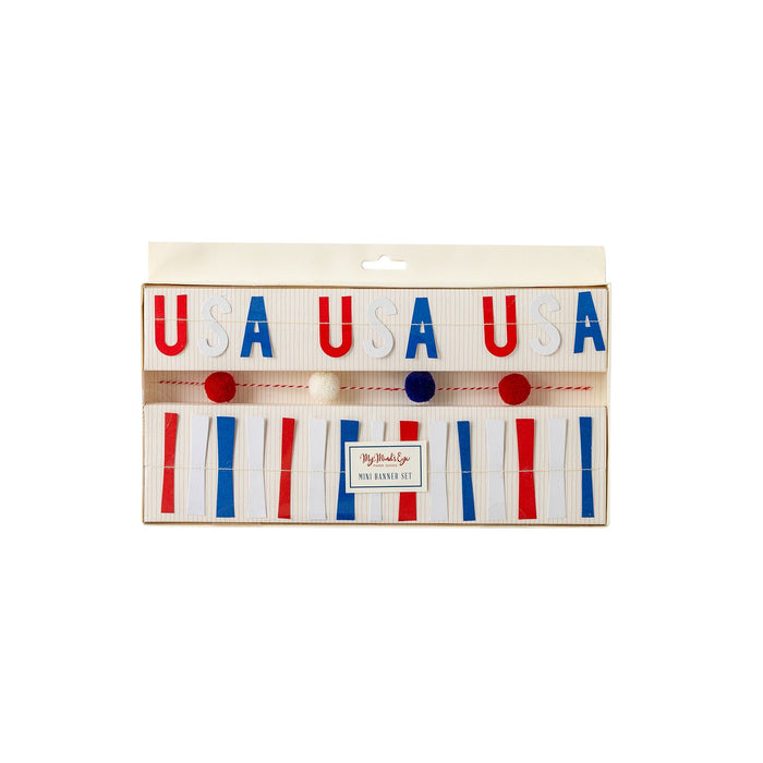 Patriotic Stars & Stripes Ticker Mini Banner | 1ct - Zurchers