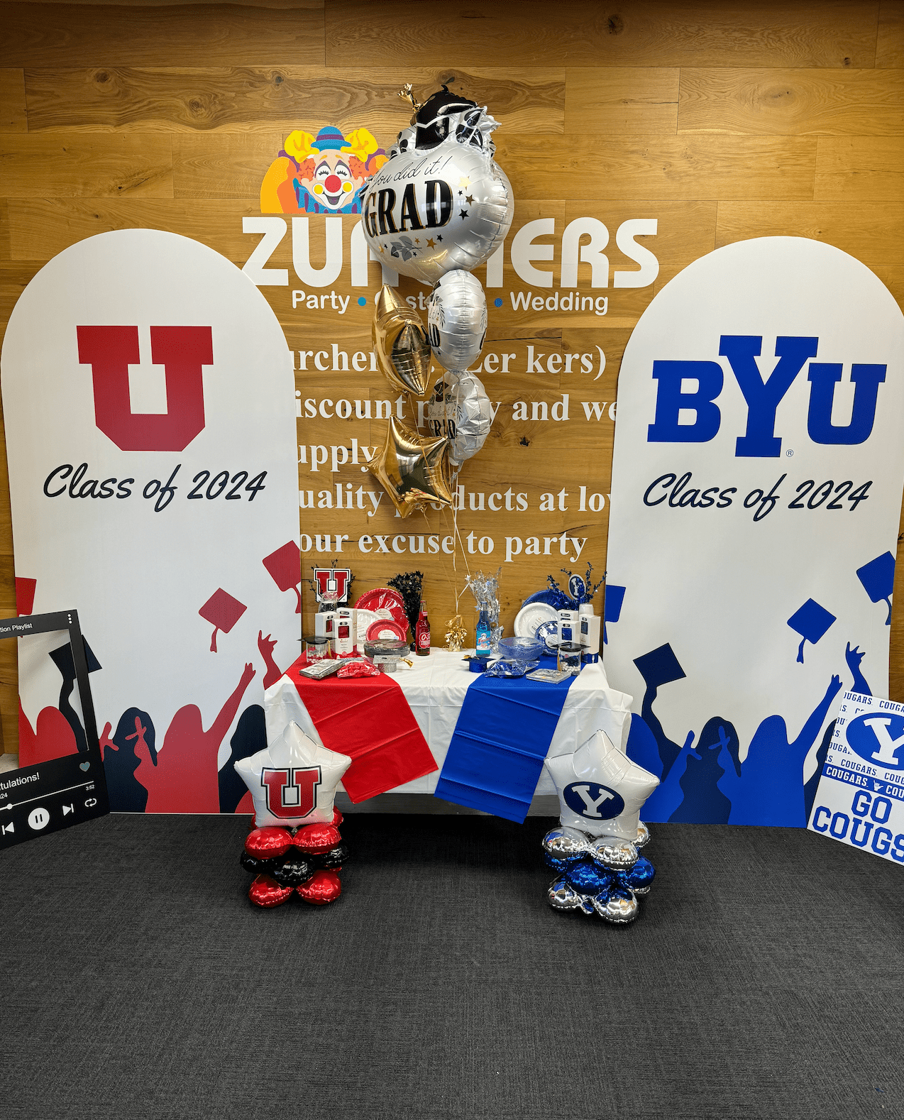 Custom BYU and U of U Party Supplies - Zurchers