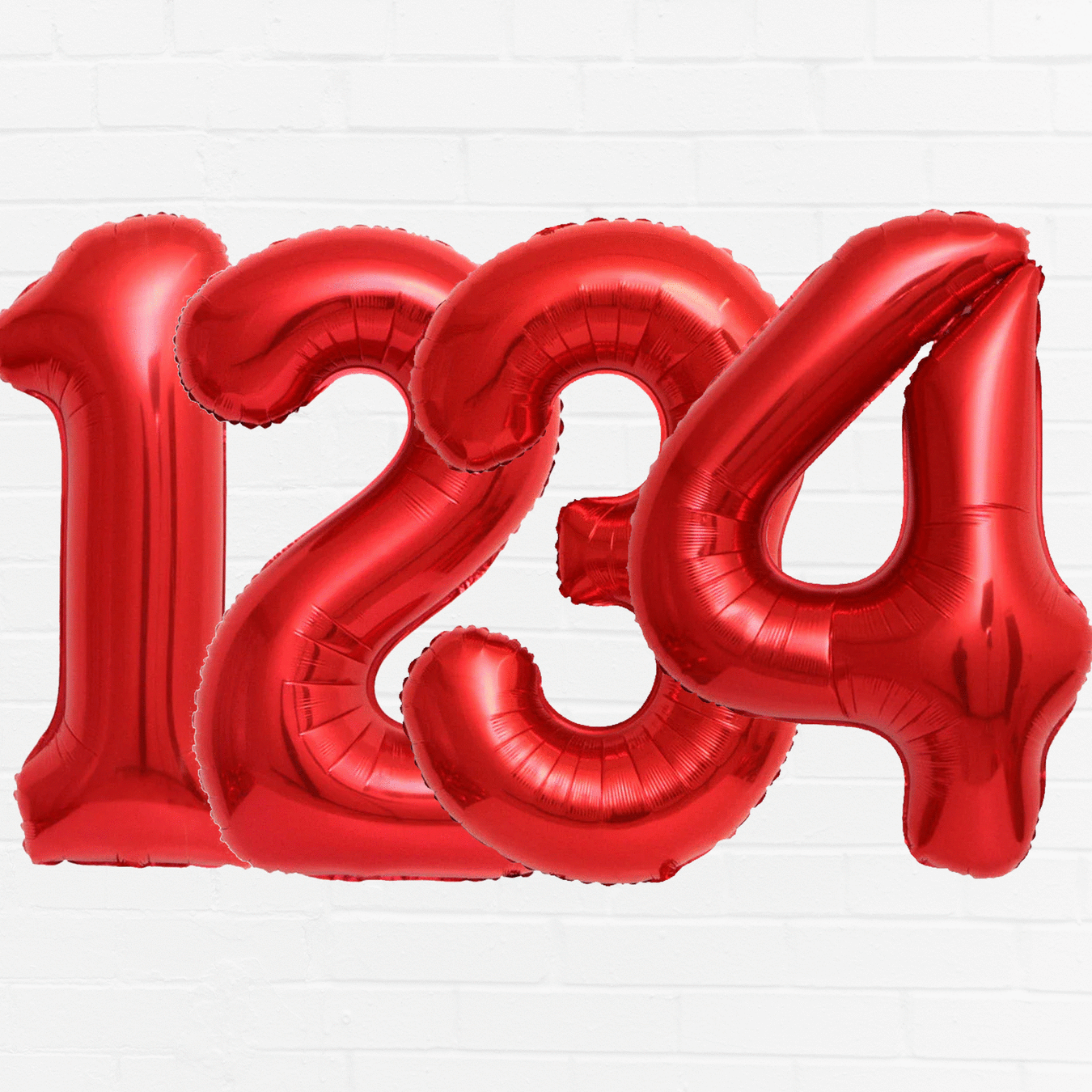 zurchersshop.com Red Mylar Balloon Numbers.