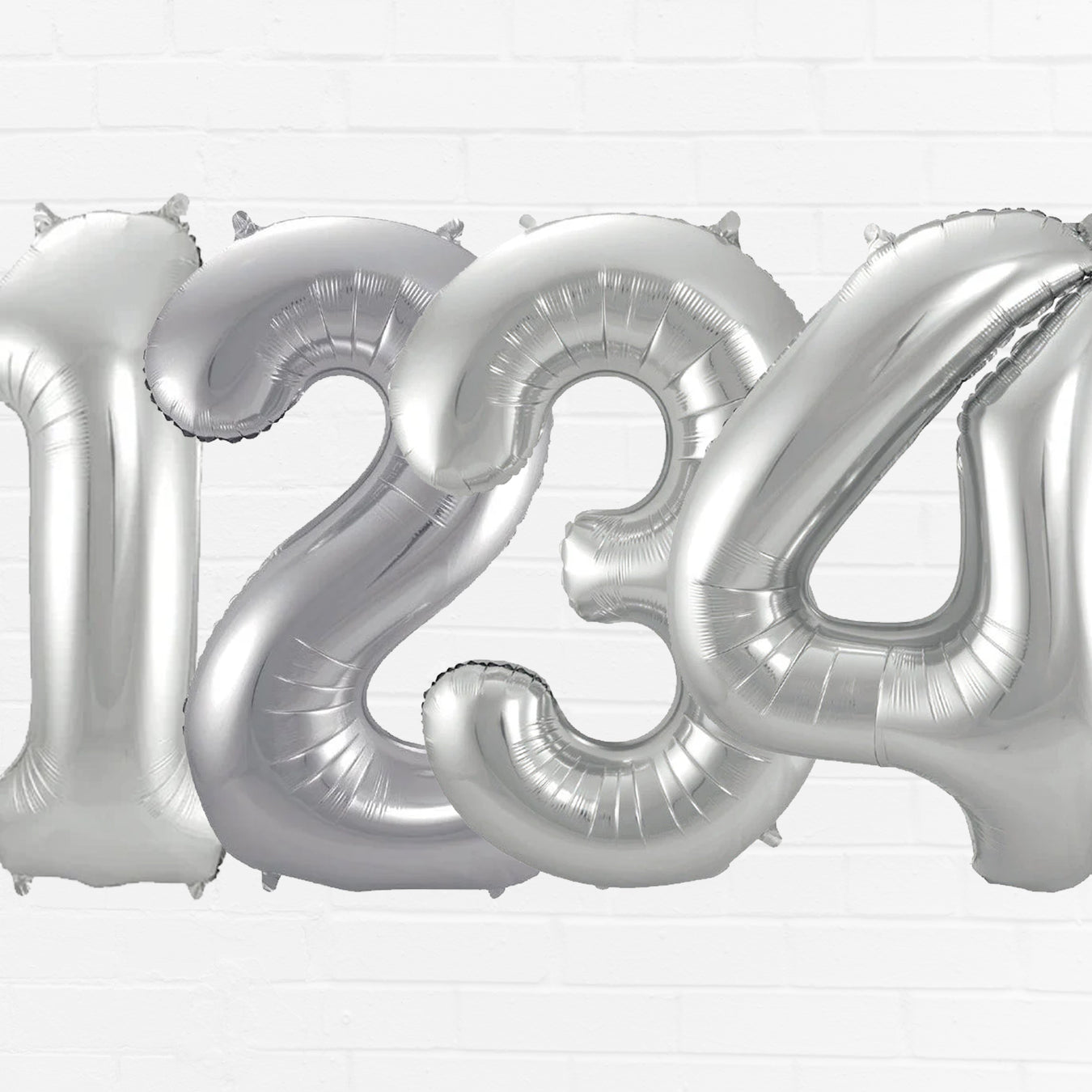 Silver Number Balloons - Zurchers