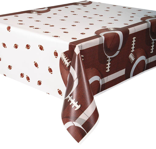 Football Party Plastic Tablecover 54" x 84" | 1 ct - Zurchers
