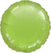 Round lime green foil balloon with a shiny, smooth surface, featuring the Anagram logo at the bottom.