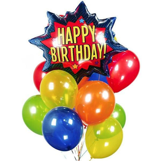 Superhero Happy Birthday Burst Bouquet | 13 pcs - Zurchers