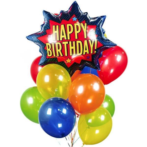 Superhero Happy Birthday Burst Bouquet | 13 pcs - Zurchers