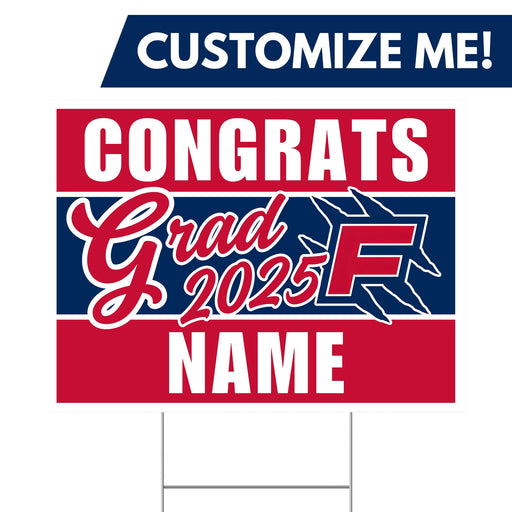 A Filer High School Custom Grad Yard Sign 24" x 18".