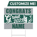 A Hillcrest UT High School Custom Grad Yard Sign 24" x 18".