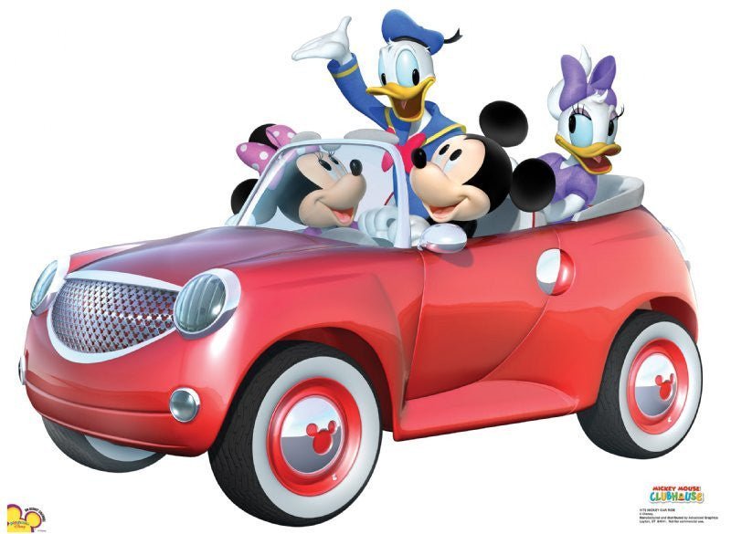 Life - size Mickey Car Ride Cardboard Cutout *Made to order - please allow 10 - 14 days for processing* - Zurchers