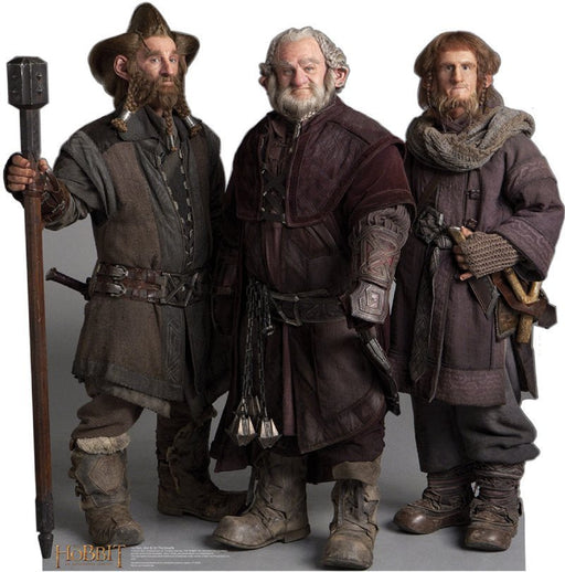 Nori, Dori, and Ori The Dwarfs - The Hobbit Lifesize Standup *Made to order-please allow 10-14 days for processing*