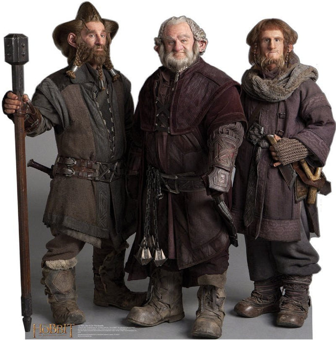 Nori, Dori, and Ori The Dwarfs - The Hobbit Lifesize Standup *Made to order-please allow 10-14 days for processing*