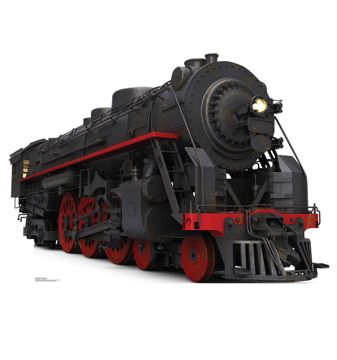 Black and Red Steam Train Cardboard Standup *Made to order-please allow 10-14 days for processing*