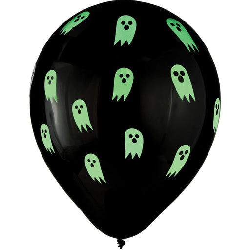 Halloween Ghost Glow Latex Balloons 12" | 15ct - Zurchers