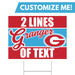 A Granger High School Custom Yard Sign 24" x 18".
