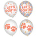 12" Pawsome Party Confetti Latex Balloon Pack | 6 ct - Zurchers