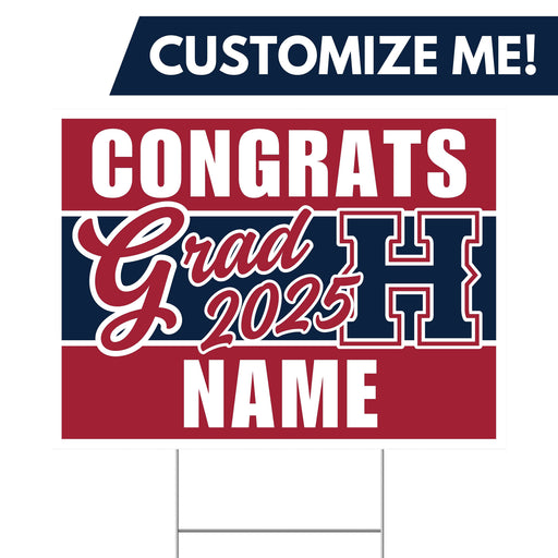 A Herriman High School Custom Grad Yard Sign 24" x 18".