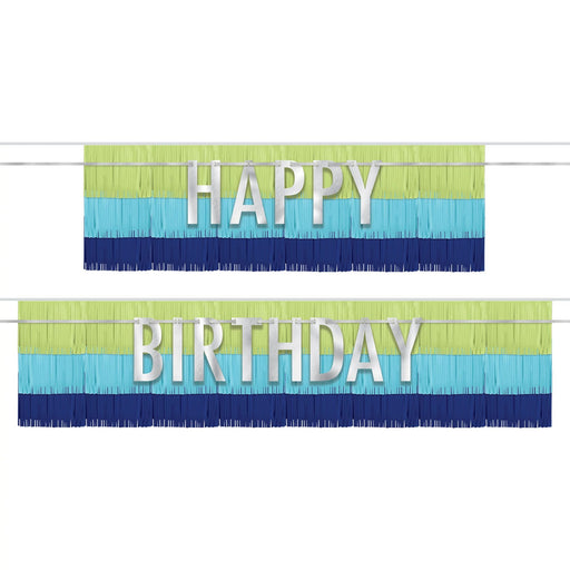 Modern Birthday Fringe Banners | 4 pcs - Zurchers