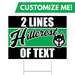A Hillcrest High School UT Custom Yard Sign 24" x 18".
