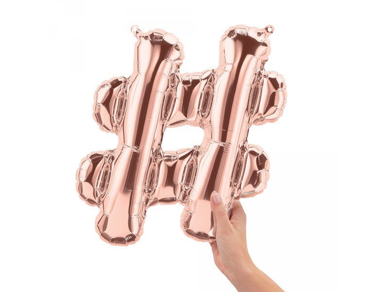 Air Filled Rose Gold Mylar Letter Balloon, 16" | 1 ct - Zurchers