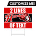 A Hillcrest High School ID Custom Yard Sign 24" x 18".