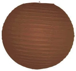 12in Halloween Brown Round Lantern | 1 ct - Zurchers