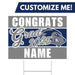 A Hunter High School Custom Grad Yard Sign 24" x 18".
