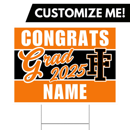 A Idaho Falls High School Custom Grad Yard Sign 24" x 18".