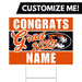 Jerome High School Custom Grad Yard Sign 24" x 18"
