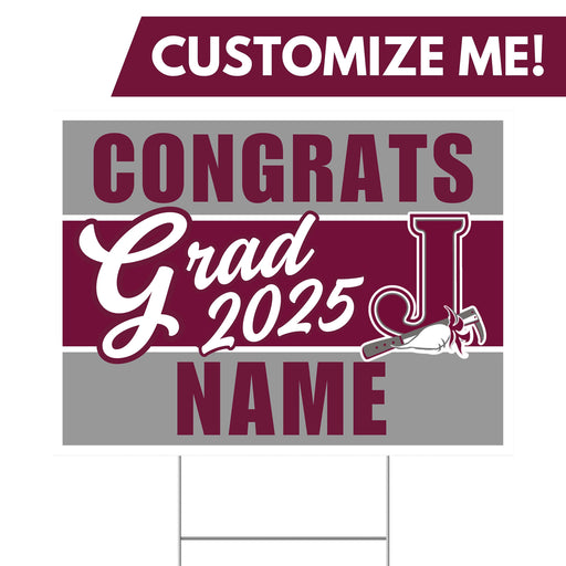 Jordan High School Custom Grad Yard Sign 24" x 18"t