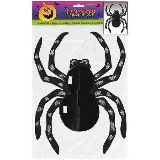 14in Spider Hanging Glitter Decoration | 1 ct - Zurchers