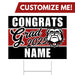 A 24" x 18" Kimberly High School Custom Grad Yard Sign.