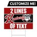 A 24" x 18" Kimberly High School Custom Yard Sign.