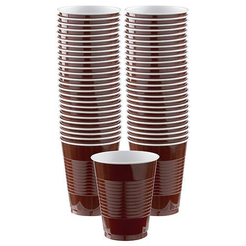 Chocolate Brown Plastic Cups 18oz | 50ct - Zurchers