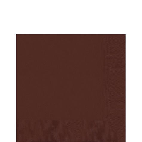 Chocolate Brown Lunch Napkins | 40ct - Zurchers