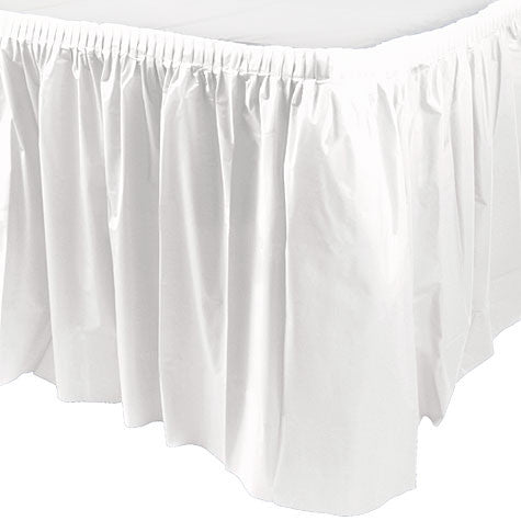 White Table Skirt 29" x 215" | 1 ct - Zurchers