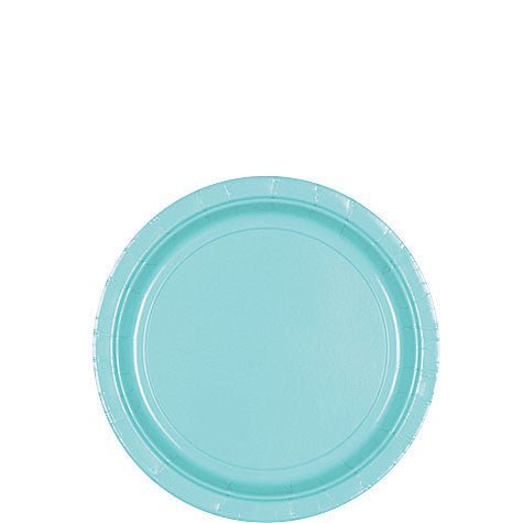 Robin's Egg Blue Dessert Paper Plates 6.75" | 20ct - Zurchers