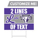 A 24" x 18" Lehi High School Custom Yard Sign.