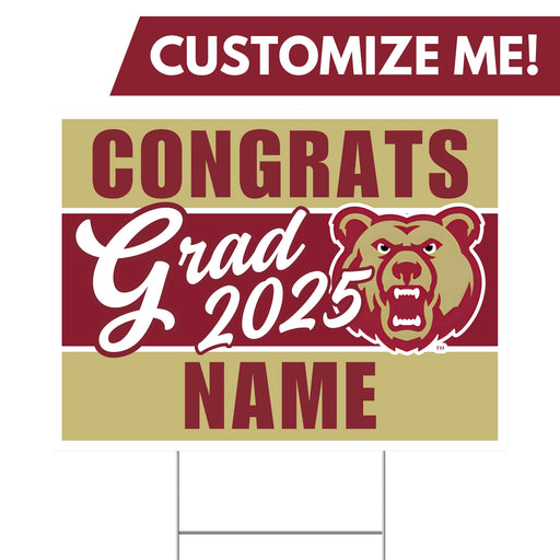 A 24" x 18" Logan High School Custom Grad Yard Sign.