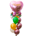 Birthday Satin Heart With Flowers Basic Bouquet | 13 pcs - Zurchers
