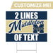 A 24" x 18" Middleton High School Custom Yard Sign.