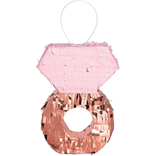 Blush Wedding Ring Shaped Mini Piñata 6 1/2" x 4 3/4" | 1ct - Zurchers