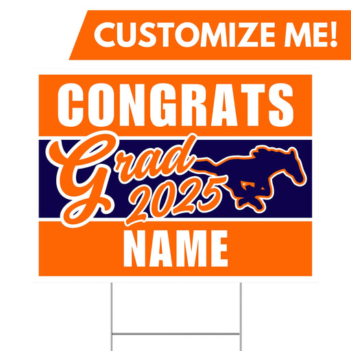 A 24" x 18" Mountain Crest High School Custom Grad Yard Sign.