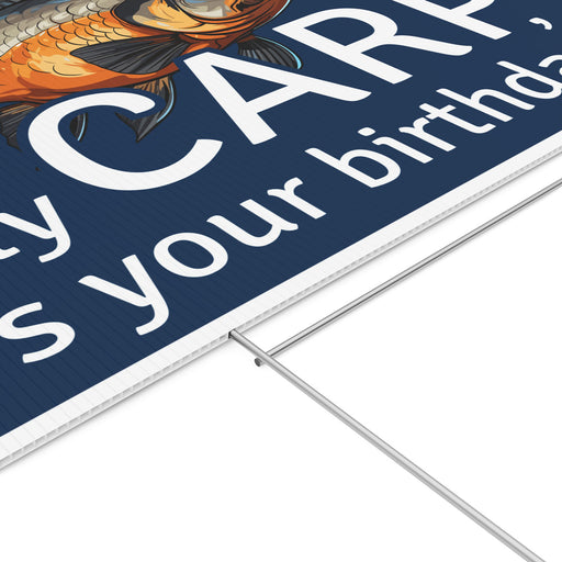 Holy CARP It's Your Birthday Yard Sign 24" x 18" | 1 ct - Zurchers