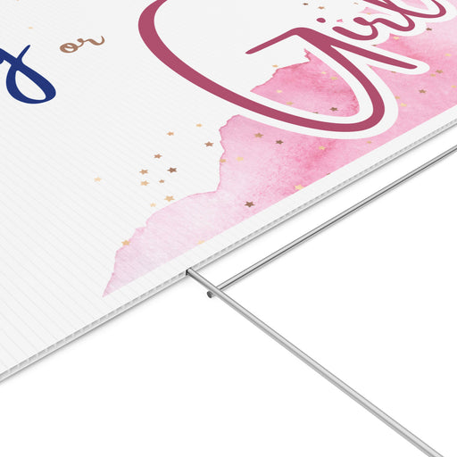 Gender Reveal Watercolor Yard Sign 24" x 18" | 1 ct - Zurchers