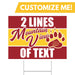 A 24" x 18" Mountain View High School UT Custom Yard Sign.