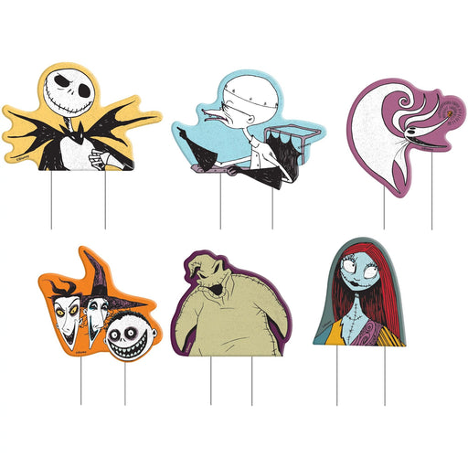 A six piece pack of The Nightmare Before Christmas Yard Sign Kit.