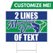 A 24" x 18"  Mountain View High School ID Custom Yard Sign.