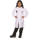 Child’s rocket scientist costume shirt with printed lab coat design and science-themed graphics, perfect for STEM or Halloween dress-up