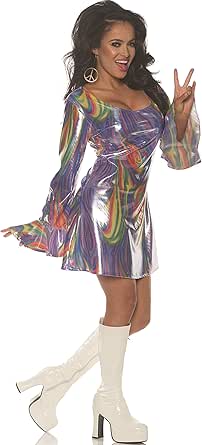 70s Holographic Mini Dress Costume XL | 1ct - Zurchers