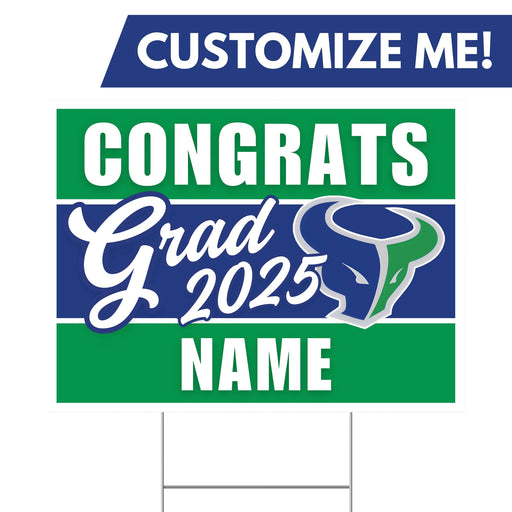 A 24" x 18" Mountain View High School ID Custom Grad Yard Sign.
