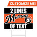 A 24" x 18"  Murray High School Custom Yard Sign.